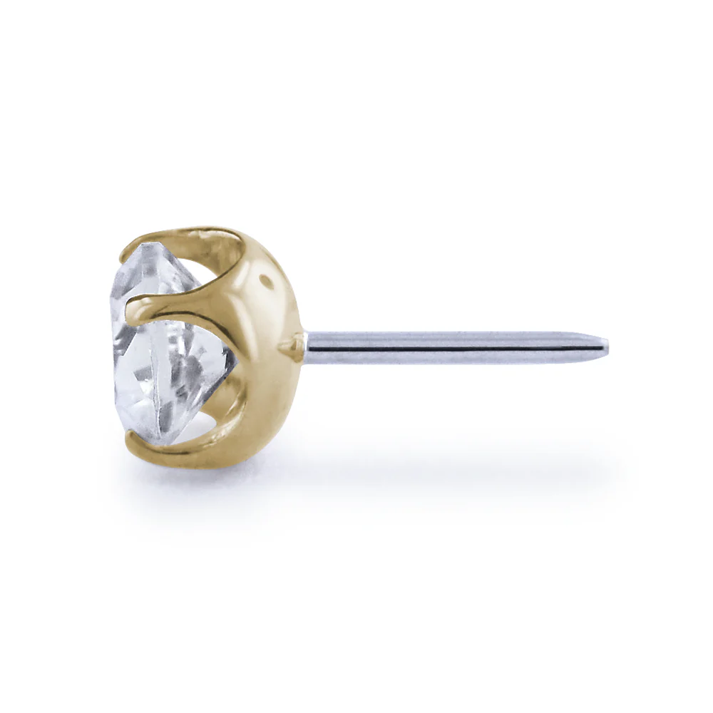 18K Gold Prong Set Genuine Diamond - Image 3