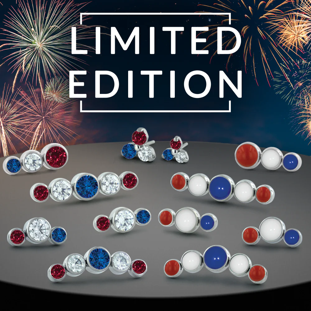 4th of July Bezel Set Cluster - Curved - Image 3
