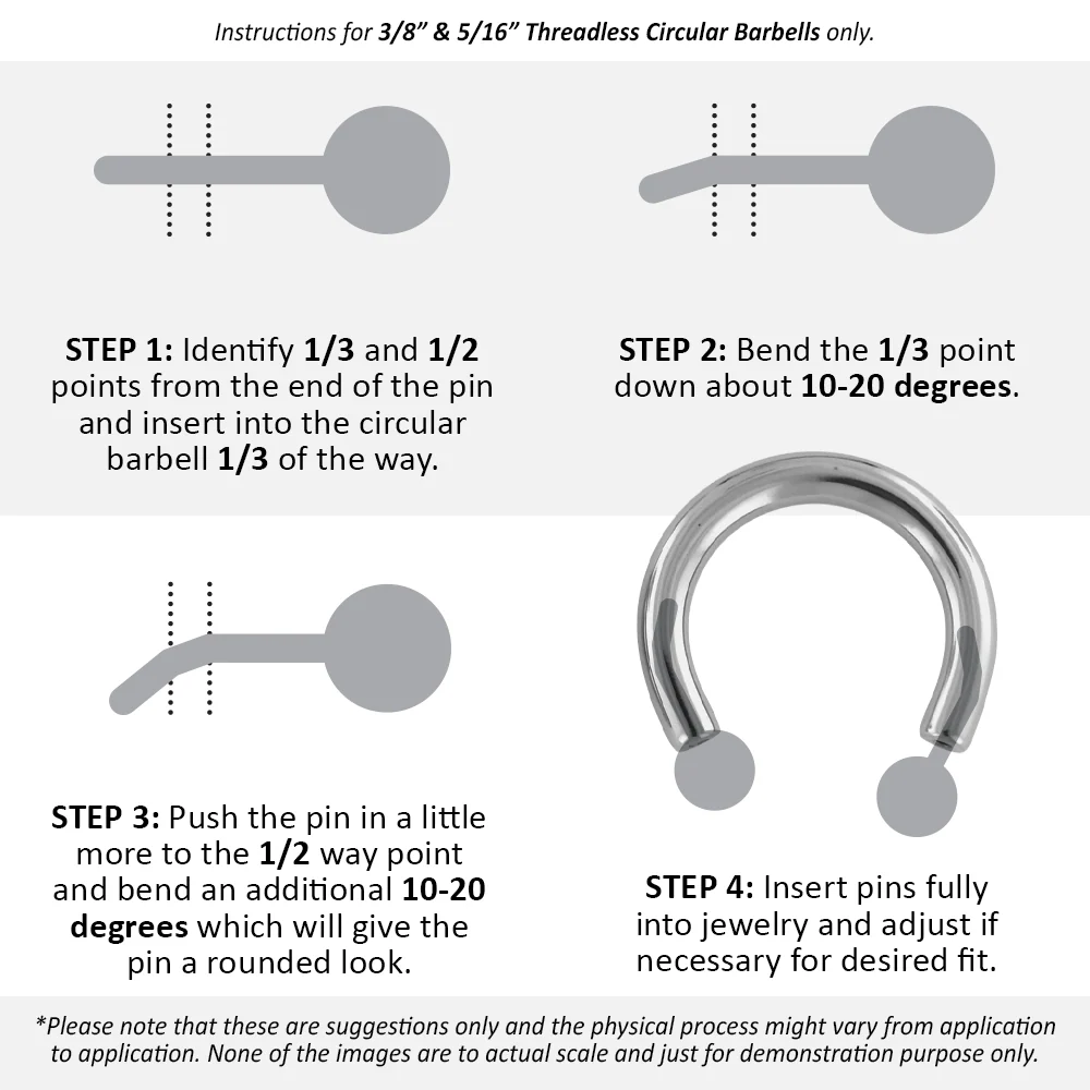 Titanium 14ga Threadless Circular Barbell - Image 3