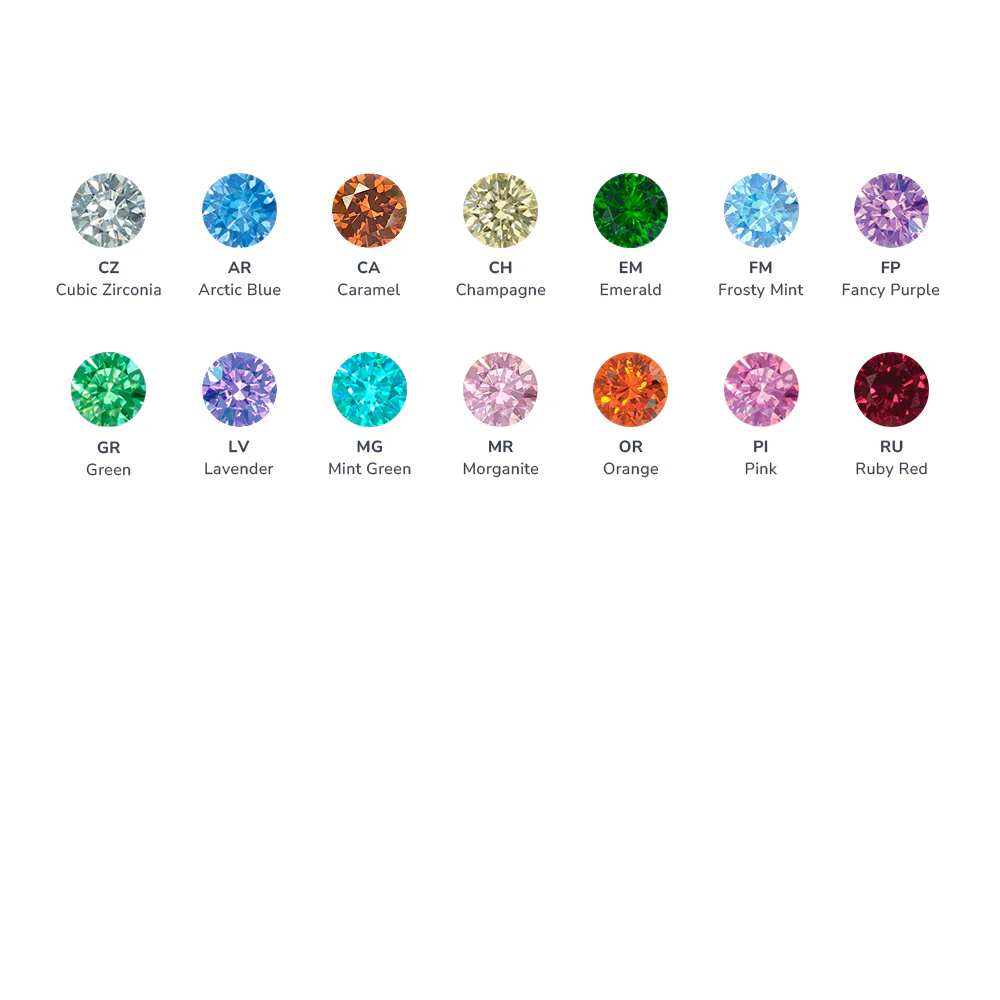 Titanium Baguette Cut Gem Fan Cluster - Image 3