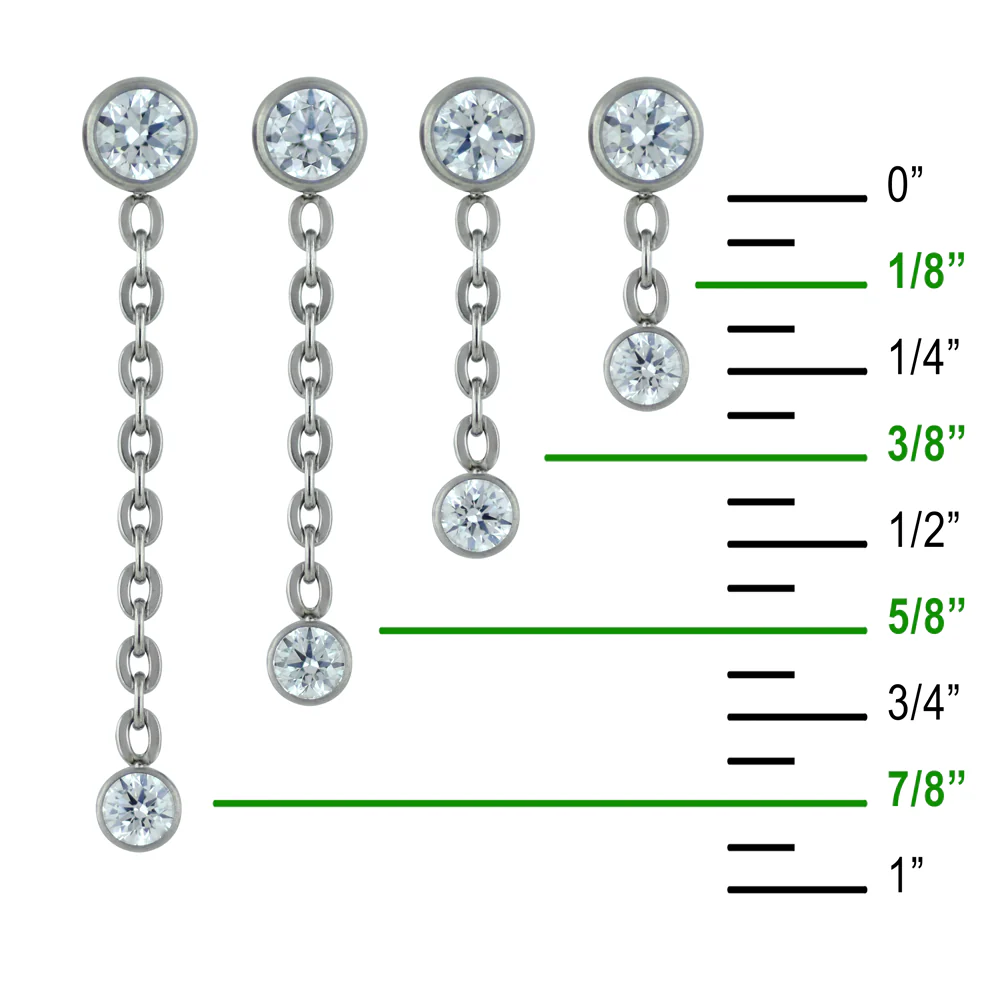 Titanium Double Bezel Dangle - Image 4