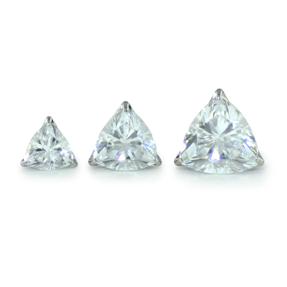 Titanium Trillion Cut Prong Set Gem - Image 4