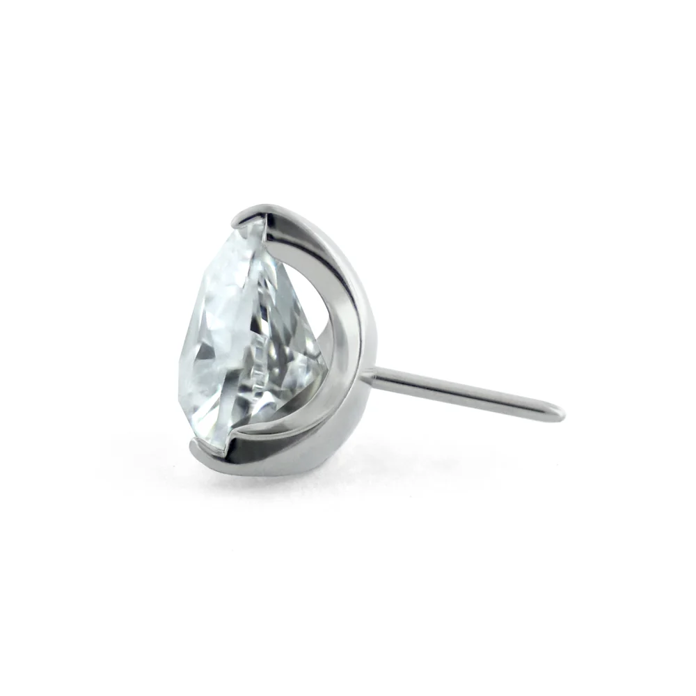 Titanium Trillion Cut Prong Set Gem - Image 6